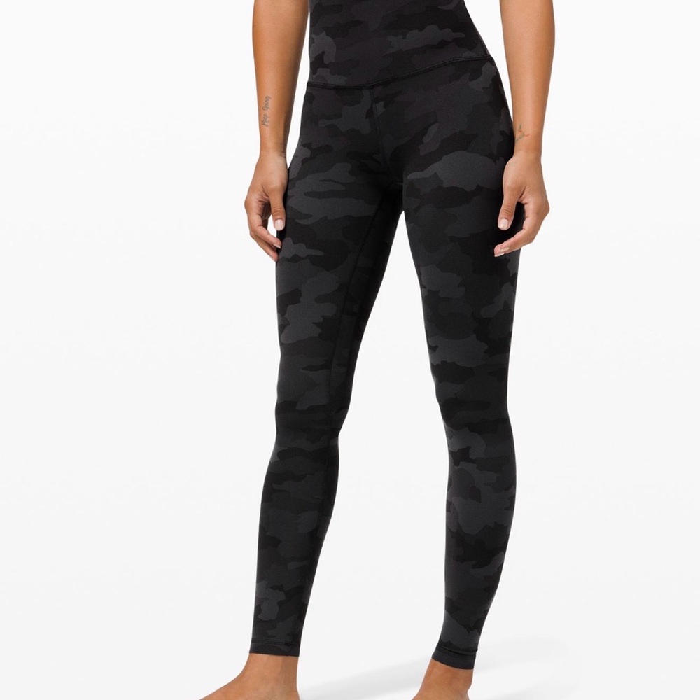 Lululemon Athletica Dark Camouflage Leggings